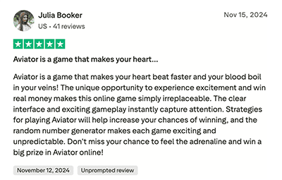 Aviator crash game user feedback example